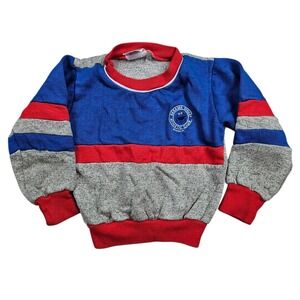 Vintage JC Penny Sesame Street Cookie Monster Kids Sweater Small 3/4 Blue 90s